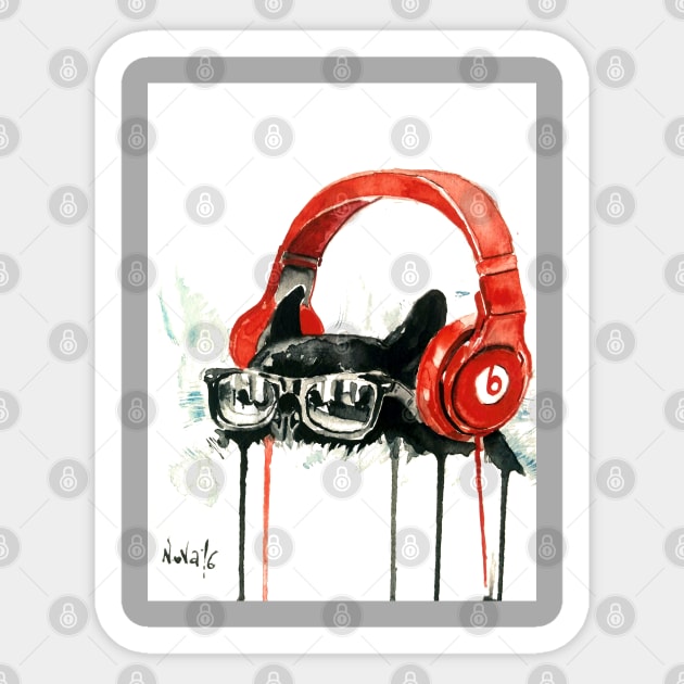 Beats By Dre Sticker by Novaart